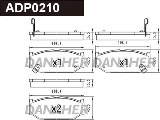 Danaher ADP0210 - Гальмівні колодки, дискові гальма avtolavka.club