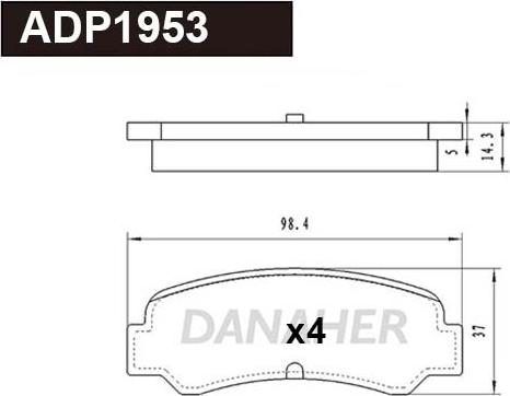Danaher ADP1953 - Гальмівні колодки, дискові гальма avtolavka.club