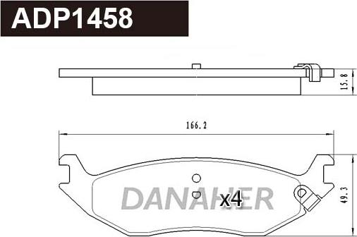 Danaher ADP1458 - Гальмівні колодки, дискові гальма avtolavka.club