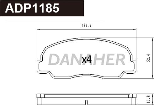 Danaher ADP1185 - Гальмівні колодки, дискові гальма avtolavka.club