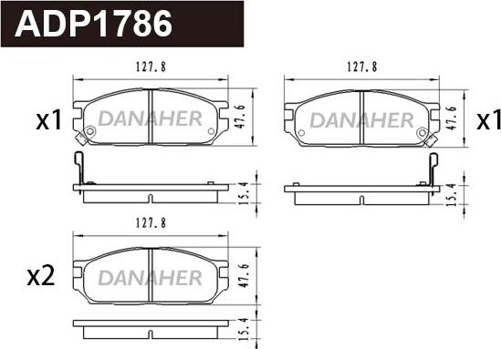 Danaher ADP1786 - Гальмівні колодки, дискові гальма avtolavka.club