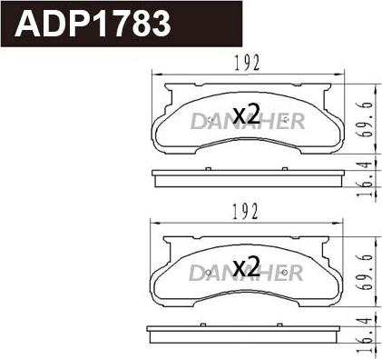 Danaher ADP1783 - Гальмівні колодки, дискові гальма avtolavka.club