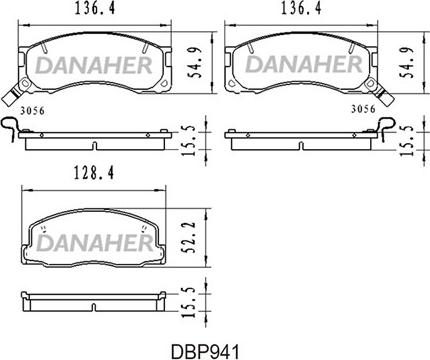 Danaher DBP941 - Гальмівні колодки, дискові гальма avtolavka.club