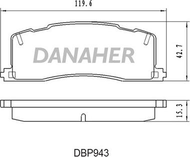 Danaher DBP943 - Гальмівні колодки, дискові гальма avtolavka.club