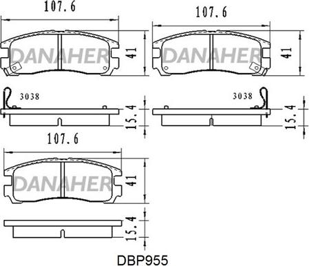 Danaher DBP955 - Гальмівні колодки, дискові гальма avtolavka.club