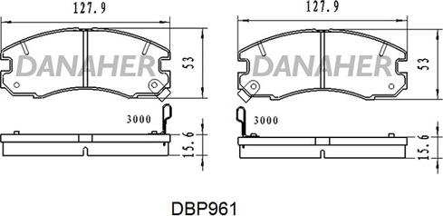 Danaher DBP961 - Гальмівні колодки, дискові гальма avtolavka.club