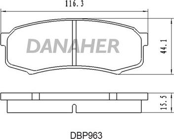 Danaher DBP963 - Гальмівні колодки, дискові гальма avtolavka.club