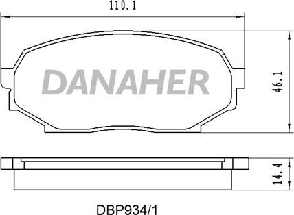 Danaher DBP934/1 - Гальмівні колодки, дискові гальма avtolavka.club