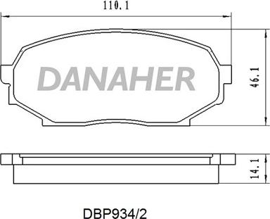 Danaher DBP934/2 - Гальмівні колодки, дискові гальма avtolavka.club