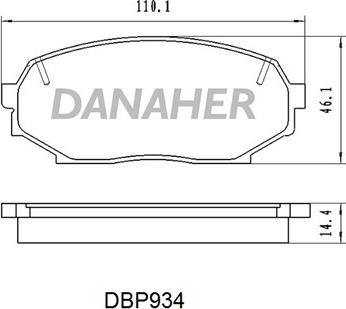 Danaher DBP934 - Гальмівні колодки, дискові гальма avtolavka.club