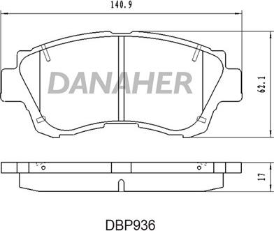 Danaher DBP936 - Гальмівні колодки, дискові гальма avtolavka.club