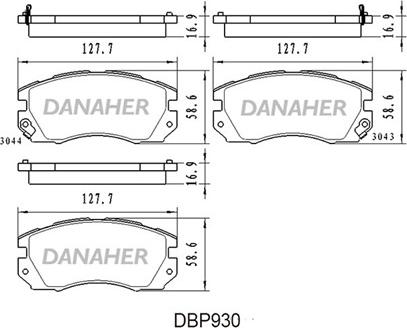 Danaher DBP930 - Гальмівні колодки, дискові гальма avtolavka.club