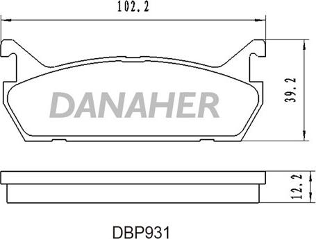 Danaher DBP931 - Гальмівні колодки, дискові гальма avtolavka.club