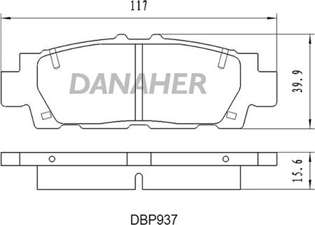 Danaher DBP937 - Гальмівні колодки, дискові гальма avtolavka.club