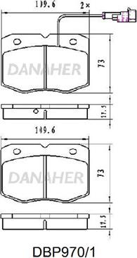 Danaher DBP970/1 - Гальмівні колодки, дискові гальма avtolavka.club