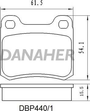 Danaher DBP440/1 - Гальмівні колодки, дискові гальма avtolavka.club