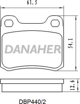 Danaher DBP440/2 - Гальмівні колодки, дискові гальма avtolavka.club