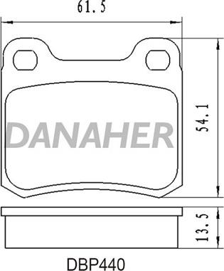 Danaher DBP440 - Гальмівні колодки, дискові гальма avtolavka.club