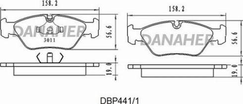 Danaher DBP441/1 - Гальмівні колодки, дискові гальма avtolavka.club