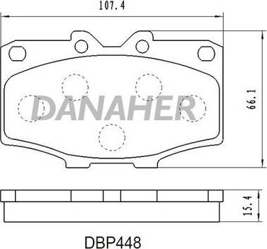 Danaher DBP448 - Гальмівні колодки, дискові гальма avtolavka.club