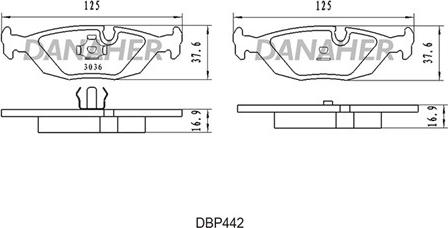 Danaher DBP442 - Гальмівні колодки, дискові гальма avtolavka.club