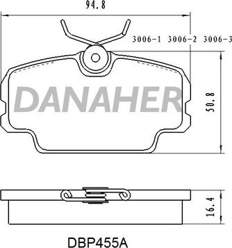 Danaher DBP455A - Гальмівні колодки, дискові гальма avtolavka.club