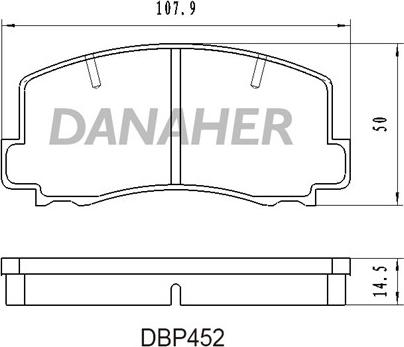 Danaher DBP452 - Гальмівні колодки, дискові гальма avtolavka.club