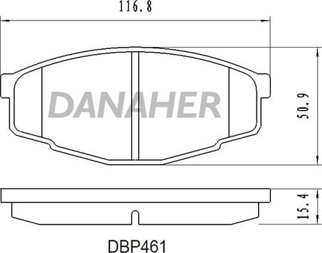 Danaher DBP461 - Гальмівні колодки, дискові гальма avtolavka.club