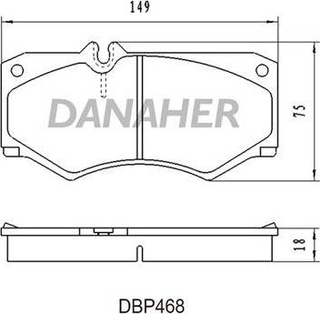 Danaher DBP468 - Гальмівні колодки, дискові гальма avtolavka.club