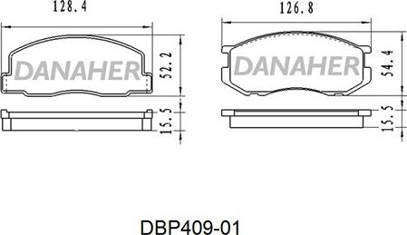 Danaher DBP409-01 - Гальмівні колодки, дискові гальма avtolavka.club