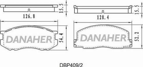 Danaher DBP409/2 - Гальмівні колодки, дискові гальма avtolavka.club