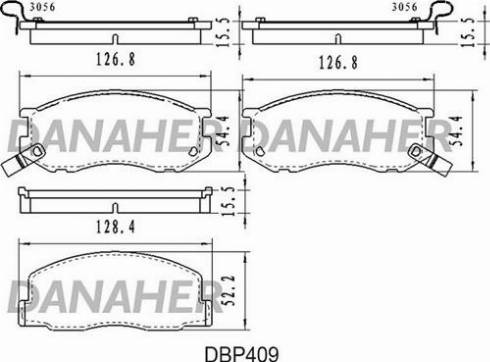 Danaher DBP409 - Гальмівні колодки, дискові гальма avtolavka.club