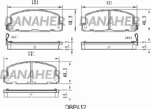 Danaher DBP412 - Гальмівні колодки, дискові гальма avtolavka.club