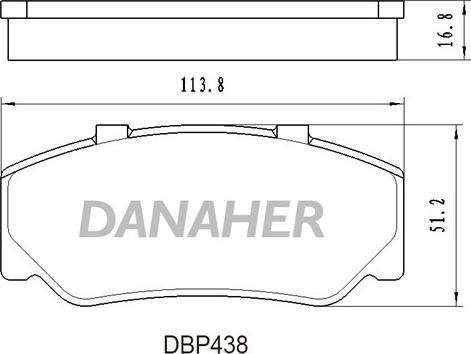 Danaher DBP438 - Гальмівні колодки, дискові гальма avtolavka.club