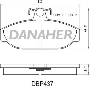 Danaher DBP437 - Гальмівні колодки, дискові гальма avtolavka.club