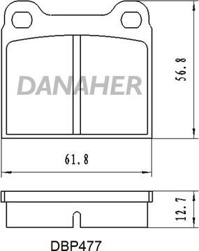 Danaher DBP477 - Гальмівні колодки, дискові гальма avtolavka.club