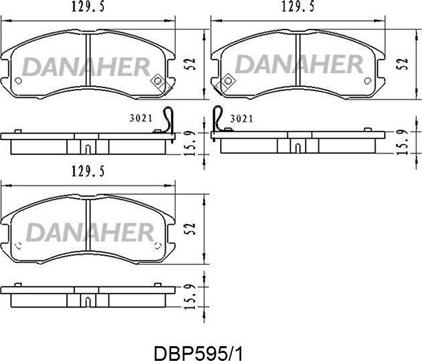 Danaher DBP595/1 - Гальмівні колодки, дискові гальма avtolavka.club