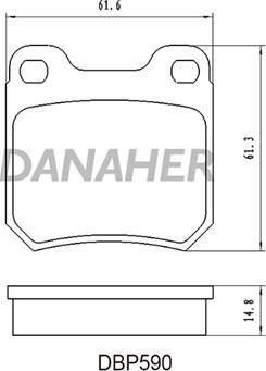 Danaher DBP590 - Гальмівні колодки, дискові гальма avtolavka.club