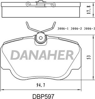 Danaher DBP597 - Гальмівні колодки, дискові гальма avtolavka.club