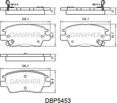 Danaher DBP5453 - Гальмівні колодки, дискові гальма avtolavka.club