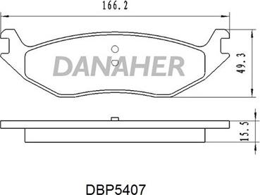 Danaher DBP5407 - Гальмівні колодки, дискові гальма avtolavka.club