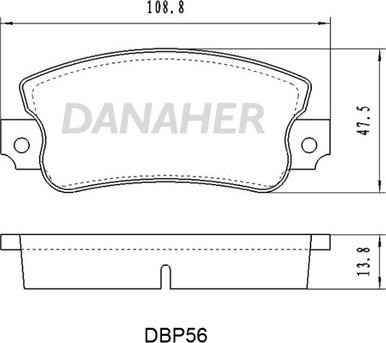 Danaher DBP56 - Гальмівні колодки, дискові гальма avtolavka.club