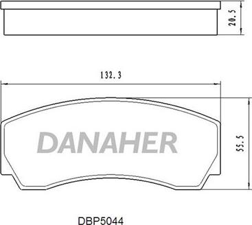 Danaher DBP5044 - Гальмівні колодки, дискові гальма avtolavka.club