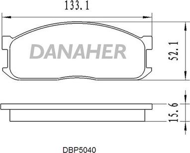 Danaher DBP5040 - Гальмівні колодки, дискові гальма avtolavka.club