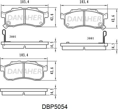 Danaher DBP5054 - Гальмівні колодки, дискові гальма avtolavka.club