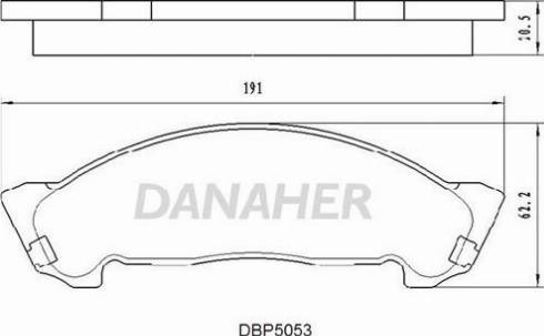 Danaher DBP5053 - Гальмівні колодки, дискові гальма avtolavka.club