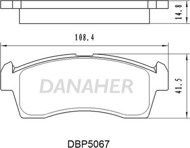 Danaher DBP5067 - Гальмівні колодки, дискові гальма avtolavka.club