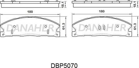 Danaher DBP5070 - Гальмівні колодки, дискові гальма avtolavka.club