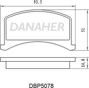 Danaher DBP5078 - Гальмівні колодки, дискові гальма avtolavka.club