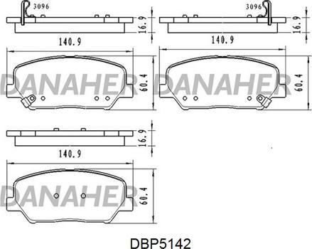 Danaher DBP5142 - Гальмівні колодки, дискові гальма avtolavka.club